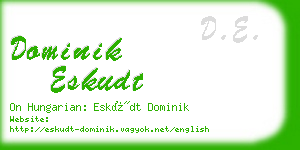 dominik eskudt business card
